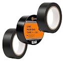 GTSE 2 inch x 108 ft Black PVC Vinyl Floor Tape, Safety Marking Tape, 3 Rolls, 6 mil Thick, Suitable for Dance Floors, Gyms, Warehouses, Sports Facilities