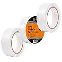 GTSE 2 inch x 108 ft White PVC Vinyl Floor Tape, Safety Marking Tape, 3 Rolls, 6 mil Thick, Suitable for Dance Floors, Gyms, Warehouses, Sports Facilities