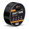 GTSE Black Duct Tape, 2 in x 55 yd (164 ft), Heavy Duty Waterproof Repair