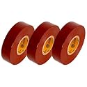 GTSE - Brown Electrical Tape 3 Rolls, 3/4in x 66ft, UL/CSA Listed