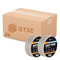 GTSE Clear Duct Tape, 2 Inches x 55 Yards (164 ft), Heavy Duty, Waterproof Repair Tape for Indoor or Outdoor Use, 24 Rolls