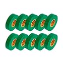 GTSE - Green Electrical Tape 10 Rolls, 3/4in x 66ft, UL/CSA Listed