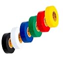 GTSE - Mixed Colors Electrical Tape 6 Rolls, 3/4in x 66ft, UL/CSA Listed