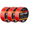 GTSE Red Duct Tape, 2 in x 55 yd (164 ft), Heavy Duty Waterproof, 3 Rolls
