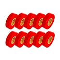 GTSE - Red Electrical Tape 10 Rolls, 3/4in x 66ft, UL/CSA Listed