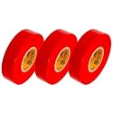GTSE - Red Electrical Tape 3 Rolls, 3/4in x 66ft, UL/CSA Listed