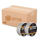 GTSE Silver Duct Tape, 2 Inches x 55 Yards (164 ft), Heavy Duty, Waterproof Repair Tape for Indoor or Outdoor Use, 48 Rolls