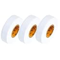 GTSE - White Electrical Tape 3 Rolls, 3/4in x 66ft, UL/CSA Listed