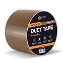 GTSE Brown Duct Tape, 4 in x 55 yd (164 ft), Heavy Duty Waterproof Repair