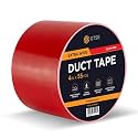GTSE Red Duct Tape, 4 in x 55 yd (164 ft), Heavy Duty Waterproof Repair