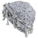 Gturytr Turban for Men Vintage Twist Head Wraps Durag Satin Lined Halo Turban for Women Modal and Satin Scarf Tie
