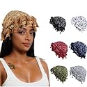 Gturytr Turban for Men Vintage Twist Head Wraps Durag Satin Lined Halo Turban for Women Modal and Satin Scarf Tie