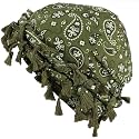 Gturytr Turban for Men Vintage Twist Head Wraps Durag Satin Lined Halo Turban for Women Modal and Satin Scarf Tie