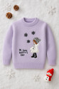 GTwo Applique Round Neck Casual Girls Purple