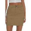 GUANYY Womens Denim Mini Skirt-Casual Stretch Slim High Waisted Jean Skirts