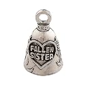 Guardian Bell Fallen Sister Good Luck Bell w/Keyring &amp; Black Velvet Gift Bag | Motorcycle Bell | Lead-Free Pewter | Good Luck Gift to Friends &amp; Family | Bike Bell | Made in USA