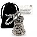 Guardian Bell Liberty Good Luck Bell w/Keyring &amp; Black Velvet Gift Bag | Motorcycle Bell | Lead-Free Pewter | Made in USA