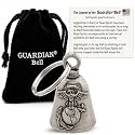 Guardian Bell Marines Bell Good Luck Bell w/Keyring &amp; Black Velvet Gift Bag | Motorcycle Bell | Lead-Free Pewter | Good Luck Gift to Friends &amp; Family | Bike Bell | Made in USA