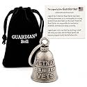 Guardian Bell Vietnam Vets Good Luck Bell w/Keyring &amp; Black Velvet Gift Bag | Motorcycle Bell | Lead-Free Pewter | Good Luck Gift to Friends &amp; Family | Bike Bell | Made in USA