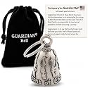 Guardian Bell Weapons of Choice Good Luck Bell w/Keyring &amp; Black Velvet Gift Bag | Motorcycle Bell | Lead-Free Pewter | Good Luck Gift to Friends &amp; Family | Bike Bell | Made in USA