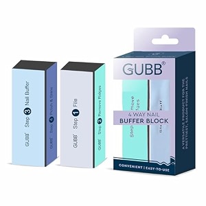 gubb 4-way nail buffer shiner and filer set - multicolour - professional nail care kit for salon-quality results - includes 4 different nail buffing and shaping surfaces for smooth shiny and perfectly manicured nails