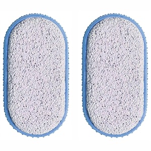gubb pumice stone for feet dead skin removal  pedicure tool with rubber grip - removes dirt amp dead cells  great exfoliation tool  moisturizes crack heels  works efficiently on dry skin  easy to hold - pack of 2