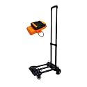 GUCHO Car Seat Travel Cart, Updated Metal Material Car Seat Carrier for Airport, Folding Hand Truck Dolly Cart with Stable 4 Wheels