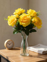 GudiyaEnt Artificial Rose Flower Bunch Yellow Rose