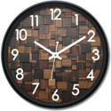 Gudki Analog 28 cm X 28 cm Wall Clock (Black, With Glass, Standard)