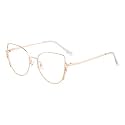 GUDVUE Blue Light Blocking Glasses for Women/Men Metal Oval Frame