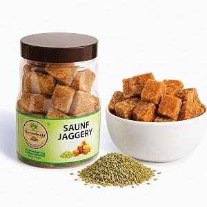 the gudwala herbs saunf jaggery pure natural zero chemical gur immunity booster organic extremely healthy gud with fennel 400 grams saunf