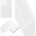 Gueevin 100 Pcs 3 X 5 Inch Adhesive Sheet Protectors Clear Plastic