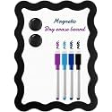 Gueevin Black Small Scalloped Magnetic Dry Erase Whiteboard, 7" x 9"