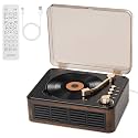 Gueray Portable CD Player for Home with Bluetooth, Hi-Fi Speaker Retro Wood
