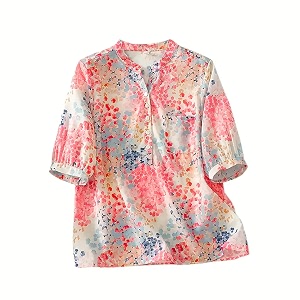 Gufrina Womens Blush Pink Abstract Printed Western
