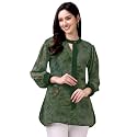 Gufrina Womens Georgette Apple Cut Short Kurti