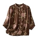 Gufrina Womens Light Rose Floral Printed Button