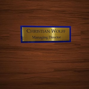 gugan39s customized self adhesive acrylic name plate black acrylic and gold engraving sheet with vinyl lettering 12 x 4 inches blue and gold
