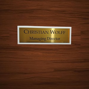 gugan39s customized self adhesive acrylic name plate black acrylic and gold engraving sheet with vinyl lettering 12 x 4 inches white and gold