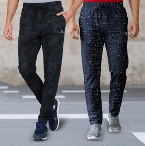 Guide Printed Men Light Blue Black Track