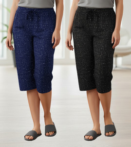 guide women black dark blue capri