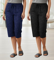 Guide Women Black, Dark Blue Capri