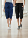 Guide Women Black, Dark Blue Capri