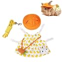 Guinea Pig Clothes,Soft Bunny Ferret Clothes with Pet Rabbit Harness and Leash Mini Hat Bag Cute Brooch for Kitten Small Animal Collars