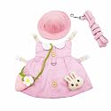 Guinea Pig Clothes,Soft Bunny Ferret Clothes with Pet Rabbit Harness and Leash Mini Hat Bag Cute Brooch for Kitten Small Animal Collars