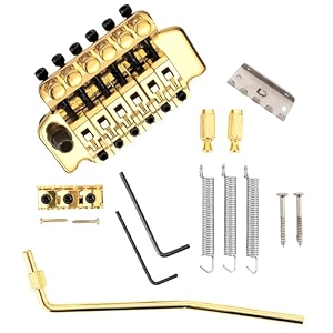guitar bridgeampbridge parts set of gold electric guitar tremolo bridge with bar double strat locking for floyd rose type