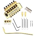 Guitar Bridge&amp;Bridge Parts Set of Gold Electric Guitar Tremolo Bridge with Bar Double Strat Locking for Floyd Rose Type