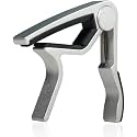 Guitar Capo, Silver Metal and Construction, Professional B5 Design for Acoustic and Electric Guitars
