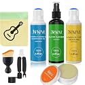 Guitar Cleaning Kit – 8-Pack Complete Care Set with Innovative Sponge Applicator | Guitar Cleaner, Lemon Oil(fretboard oil), Polish Wax, String Cleaner, Winder, Brush & Microfiber Cloth