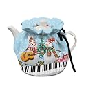Guitar Snowman Tea Pot Cozies Dustproof Soft Breakfast Pot Protector Warmth and Insulation Christmas Kettles Bag Wear-Resistant Coffee Kettle Drop Protection